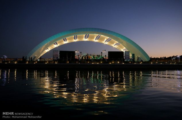 آیین بهره برداری از تاج دریاچه شهدای خلیج فارس